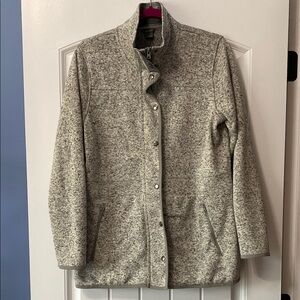 Eddie Bauer Heather Gray Knit Jacket Large